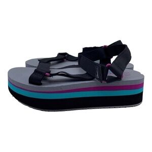 Skechers yoga foam women platform sandals size 7